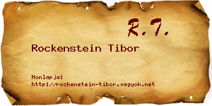 Rockenstein Tibor névjegykártya